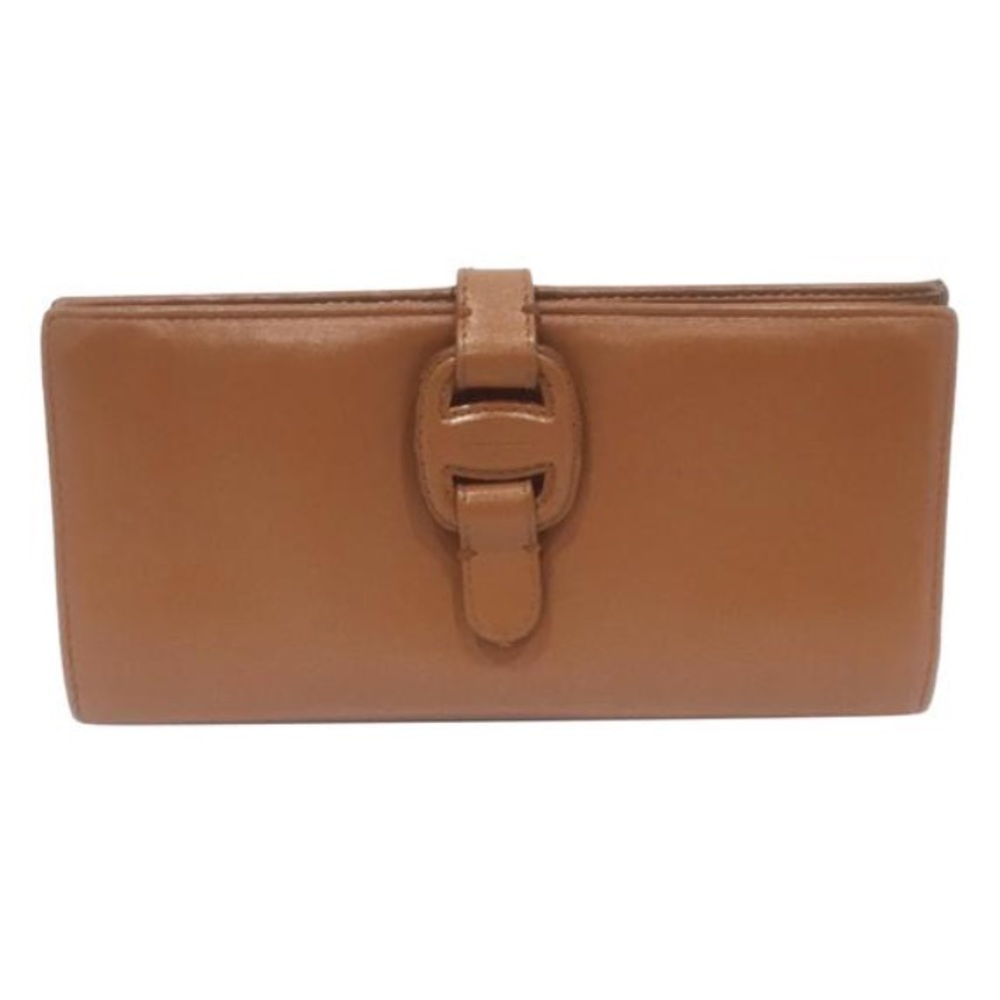 Salvatore Ferragamo saddle brown leather long wallet.  Best offer